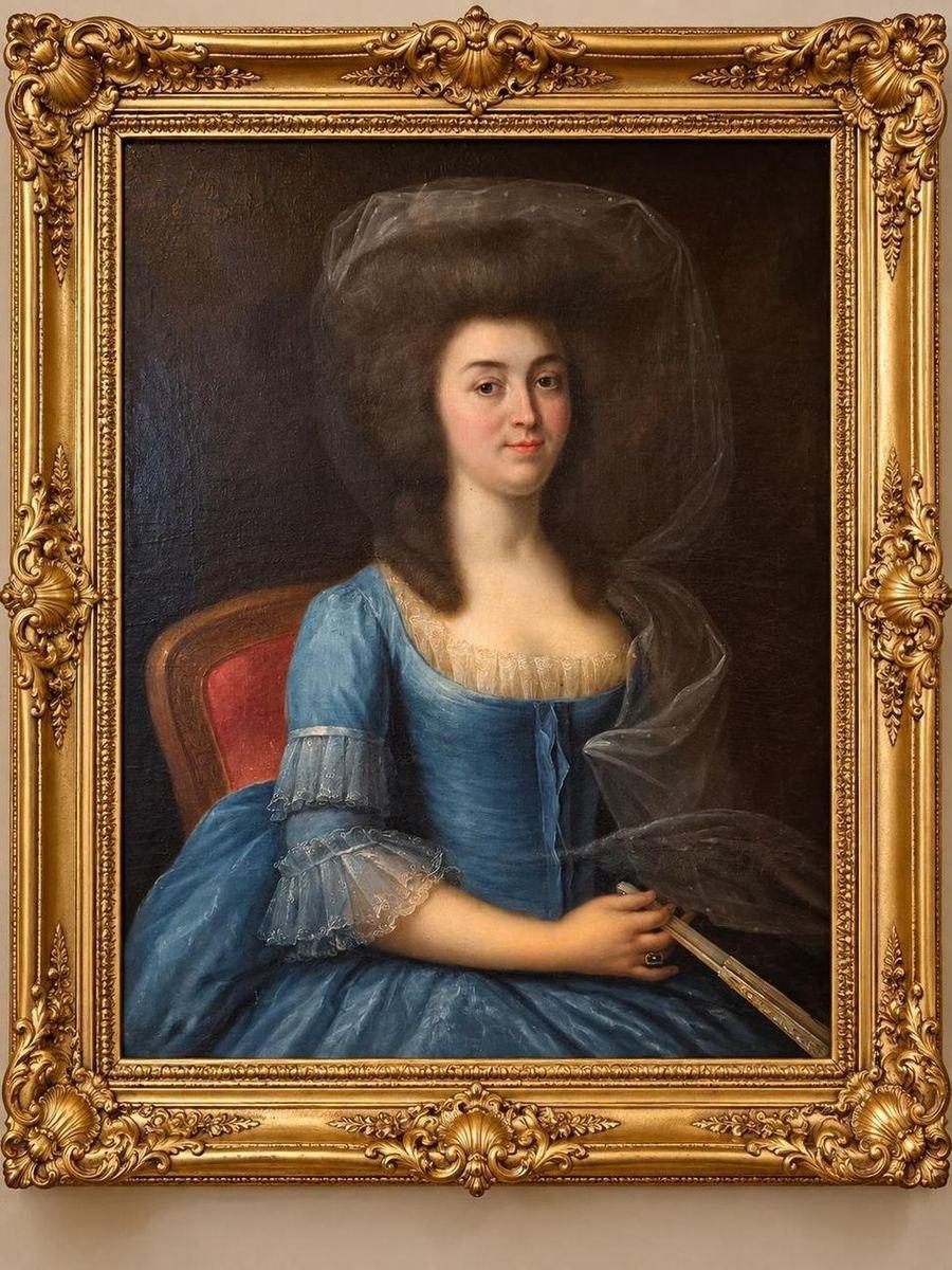 Portrait ancien, huile sur toile