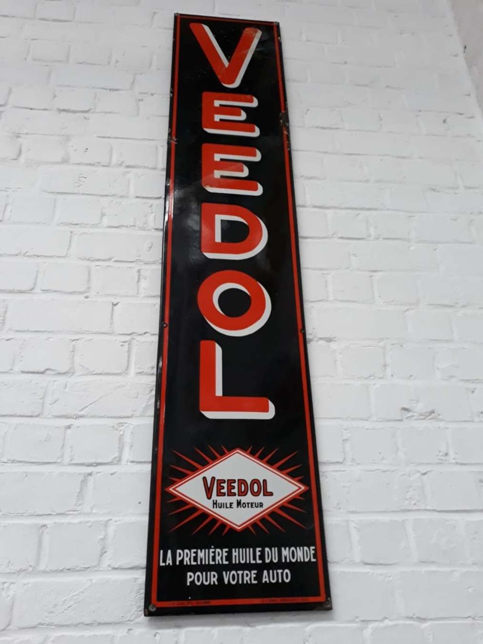 Plaque émaillée Veedol